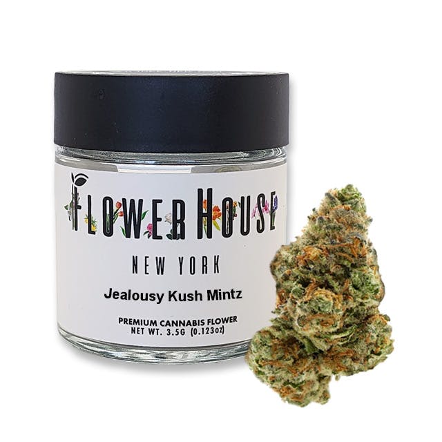 Flower House Jealousy Kush Mintz Flower 3.5g Sacred Bloom Cannabis