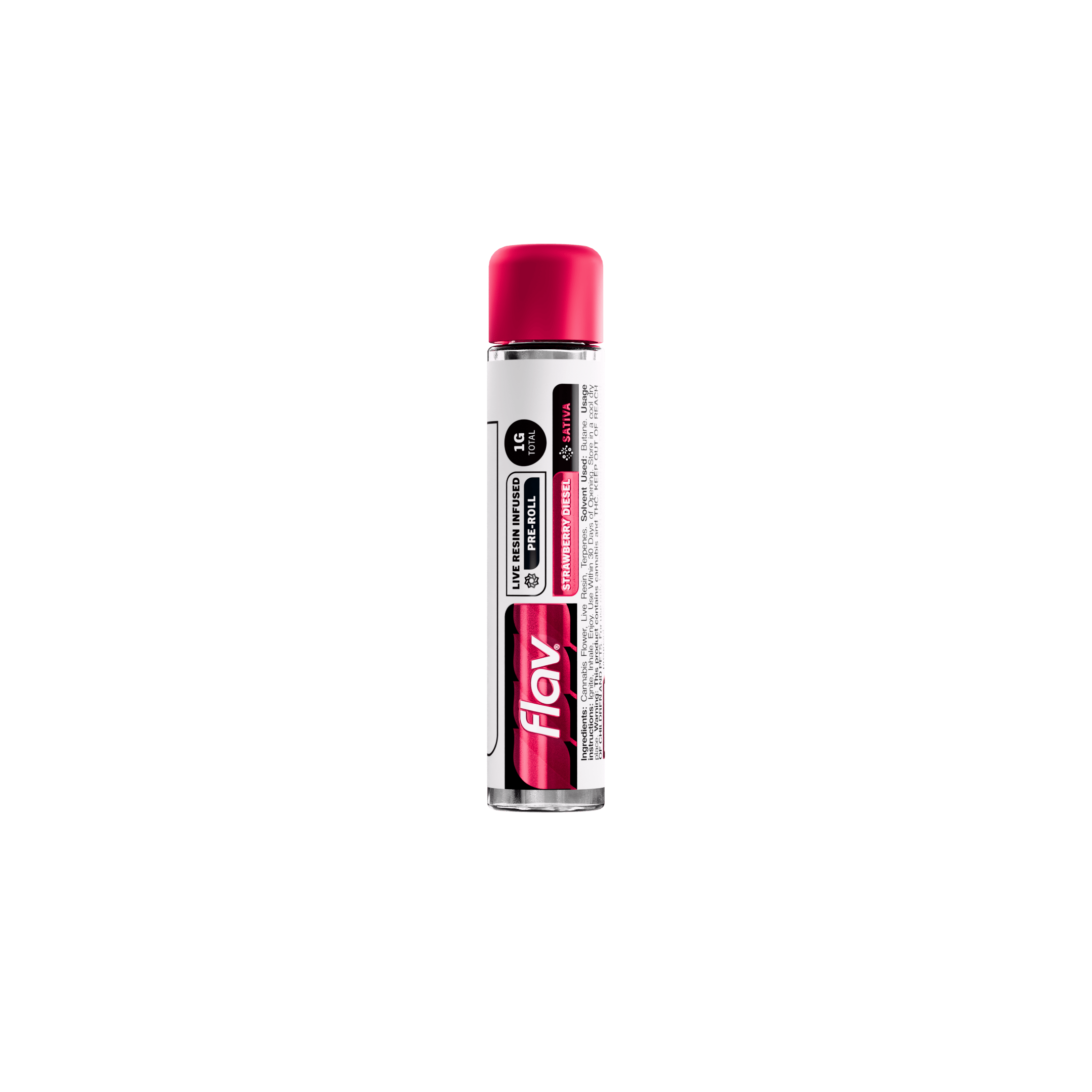Flav Strawberry Diesel - Live Resin Infused Preroll