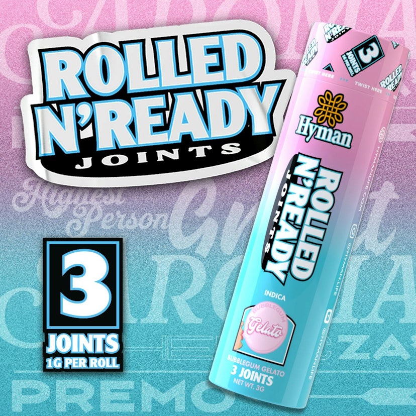 Hyman Rolled n' Ready 1g Preroll 3pk Bubblegum Gelato