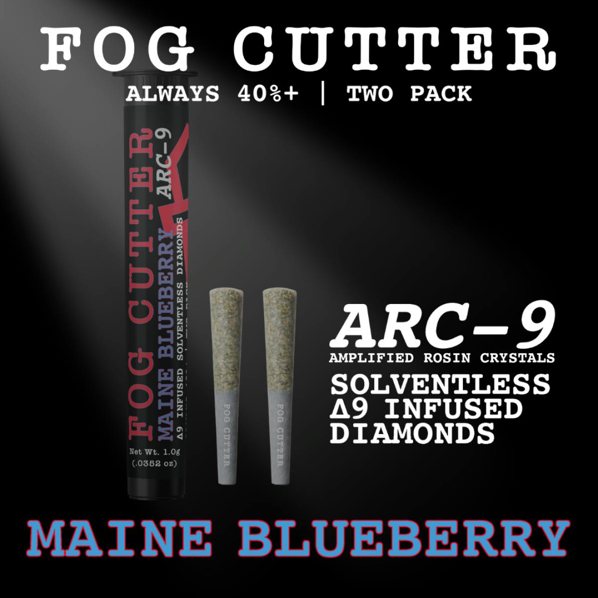 Fog Cutter Arc-9 | Maine Blueberry | Rosin Infused Preroll - /2pk