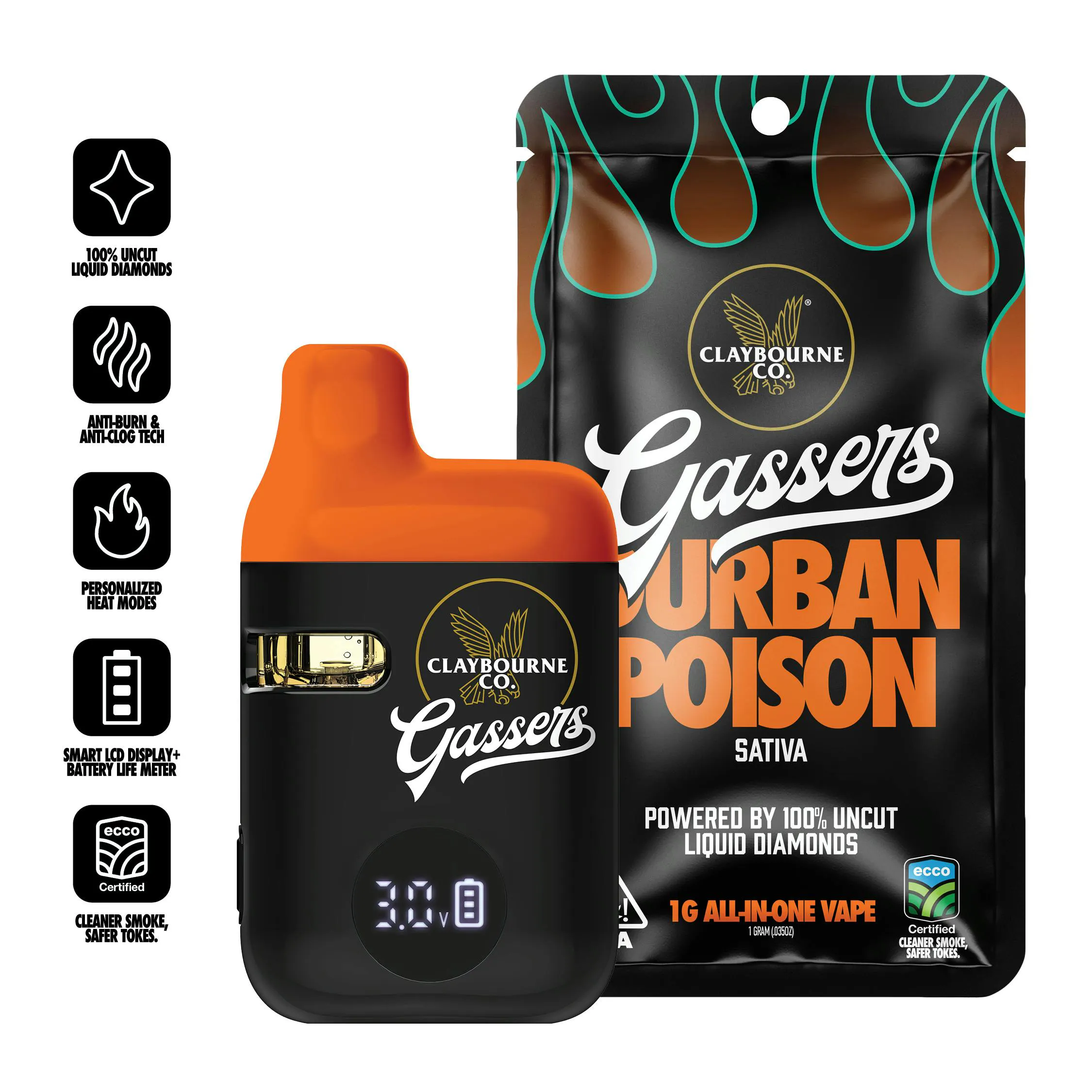 Claybourne | LLD AIO 1g | S | Durban Poison | BUZZ - Sorrento Valley