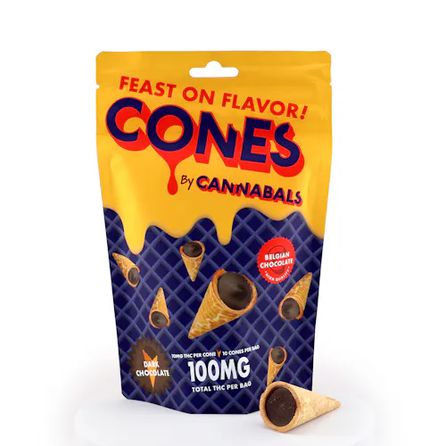 CANNABALS | CONES | DARK CHOCOLATE | 100MG-active