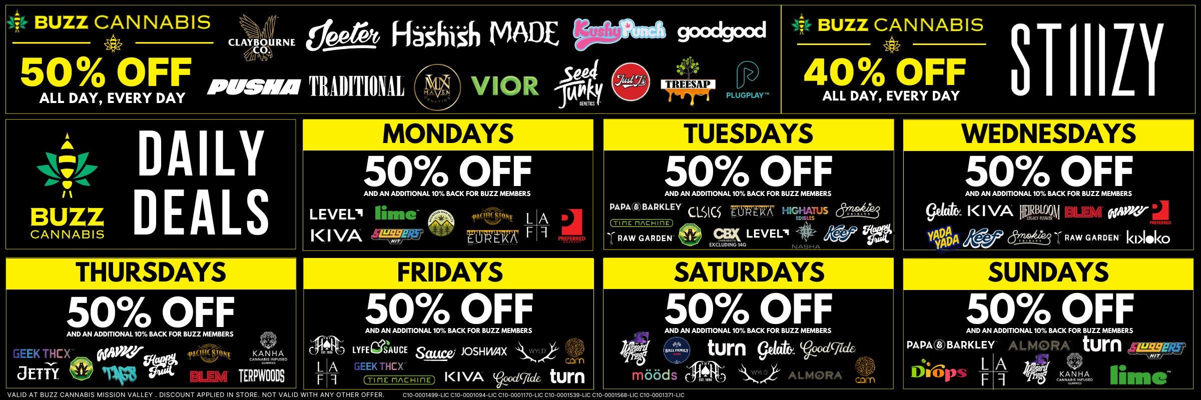 Daily Deals at BUZZ Mission Valley