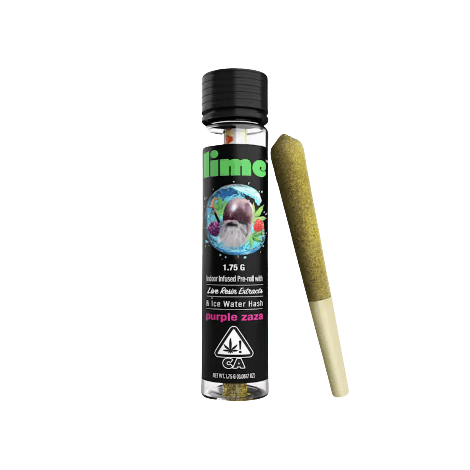 PURPLE ZAZA  LIVE RESIN & ICE WATER HASH INFUSED PREROLL