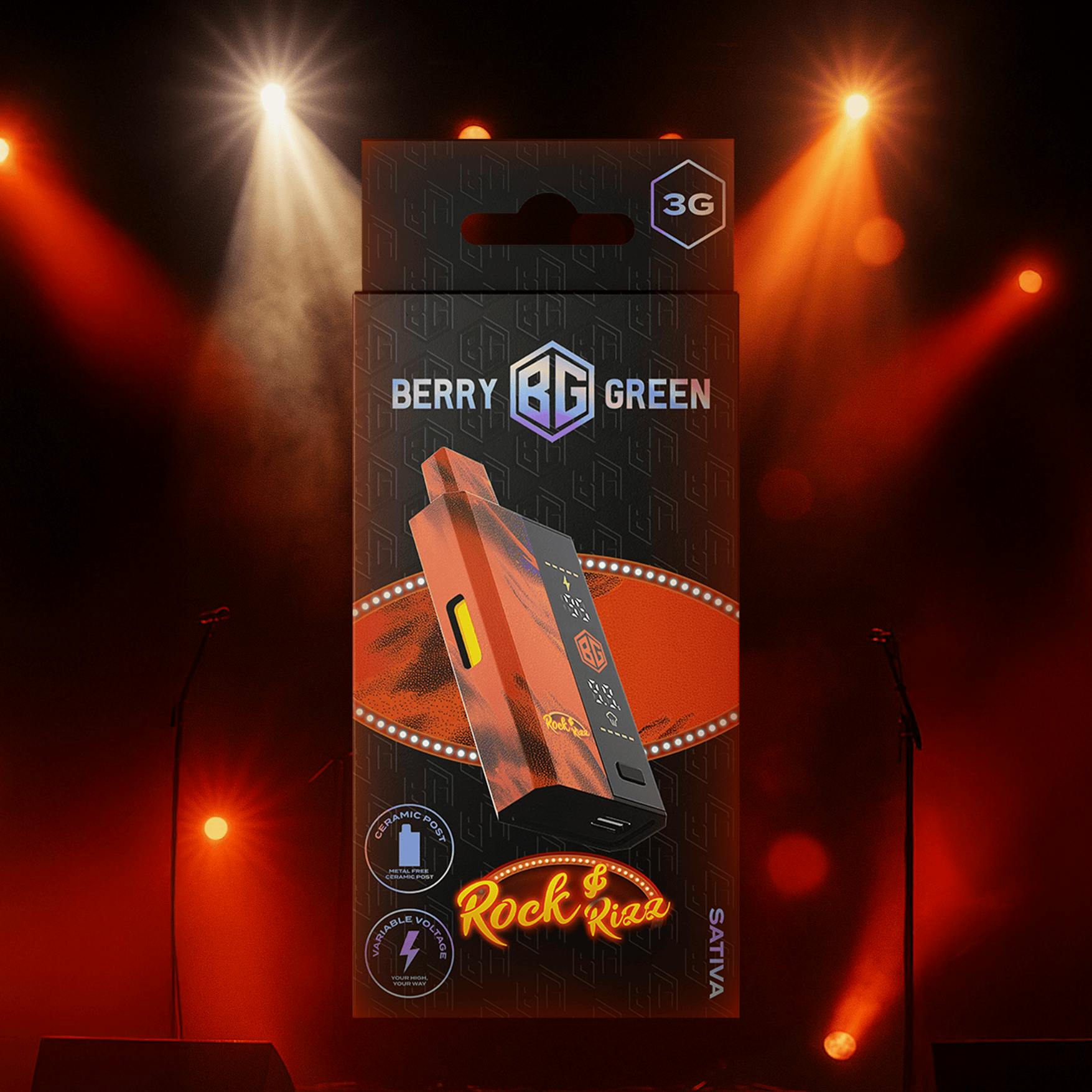 Berry Green - Disposable Vape - - Sativa - **ROCK & RIZZ**