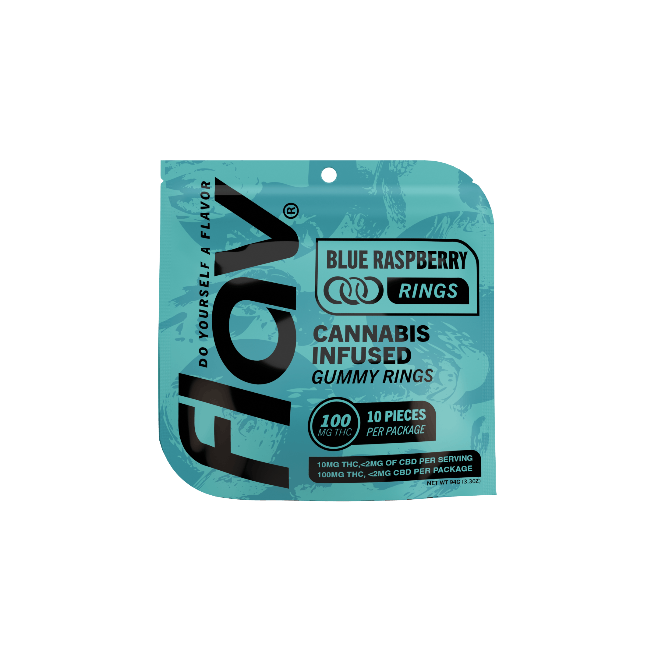 Blue Raspberry Rings - 100mg