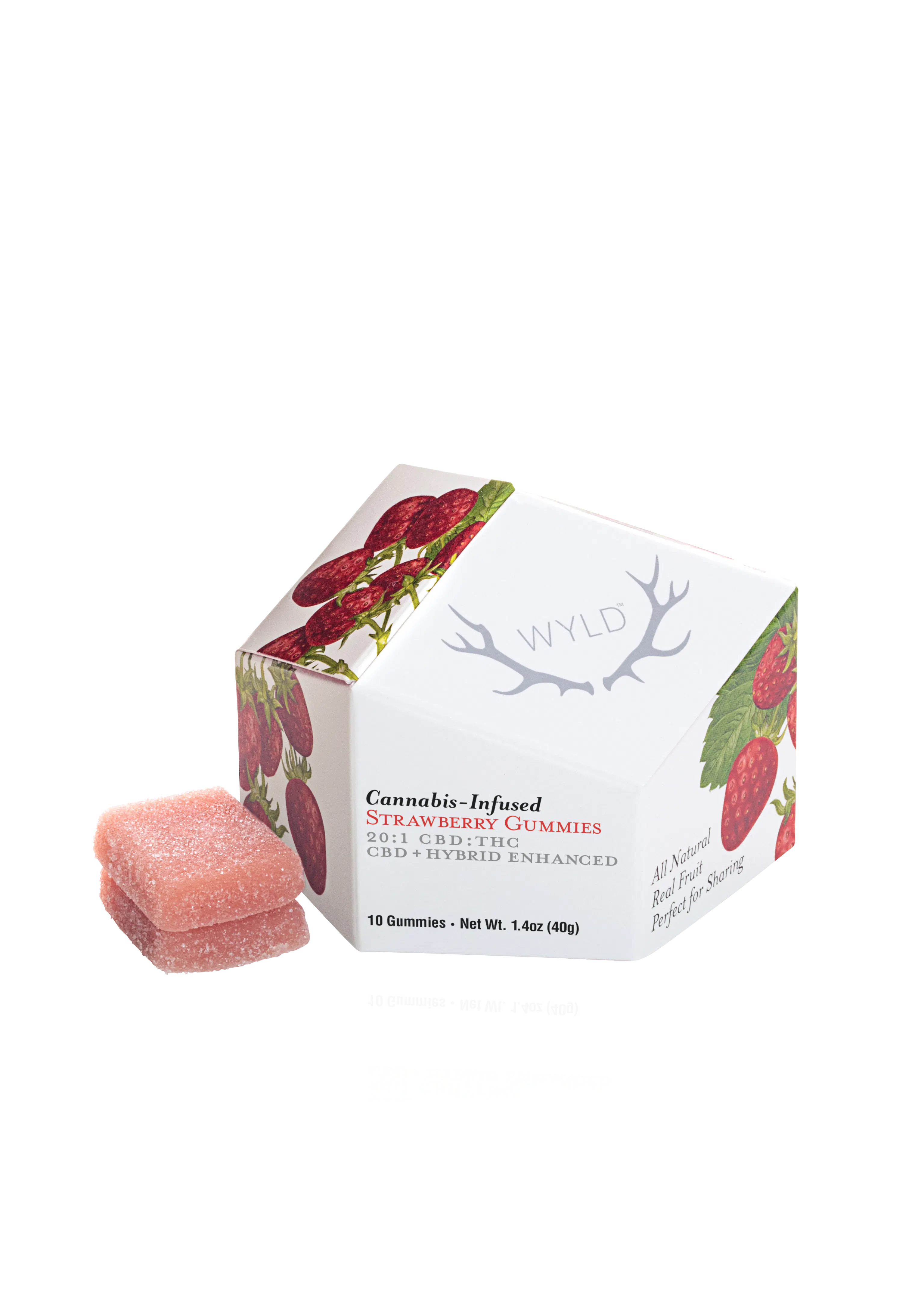 Strawberry Hybrid Enhanced Gummies 20:1 (20mg CBD/1mg THC) 10 Pack