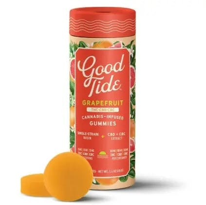 Product KR Good Tide Rosin Gummies - Grapefruit 1:1:1 (THC:CBD:CBC) 100mg