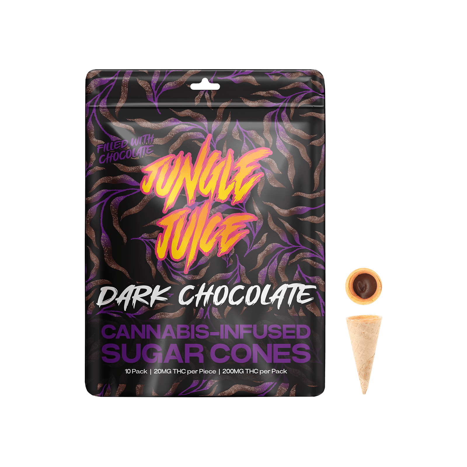 Jungle Juice JUNGLE JUICE | DARK CHOCOLATE - CONES | 10PK X 20MG | 200MG — EDIBLES