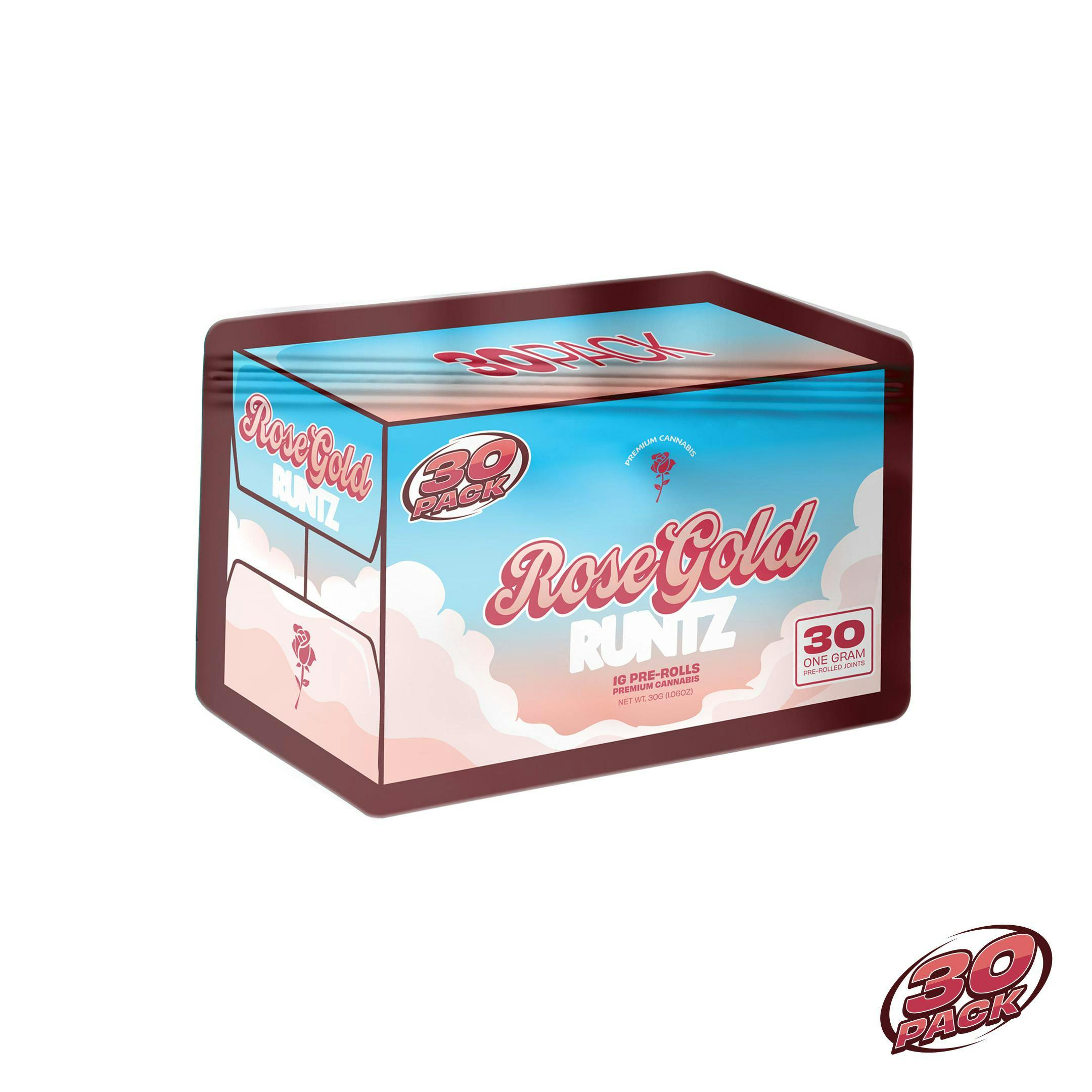 30 Pack - 30x1g Pre-roll - Rose Gold Runtz