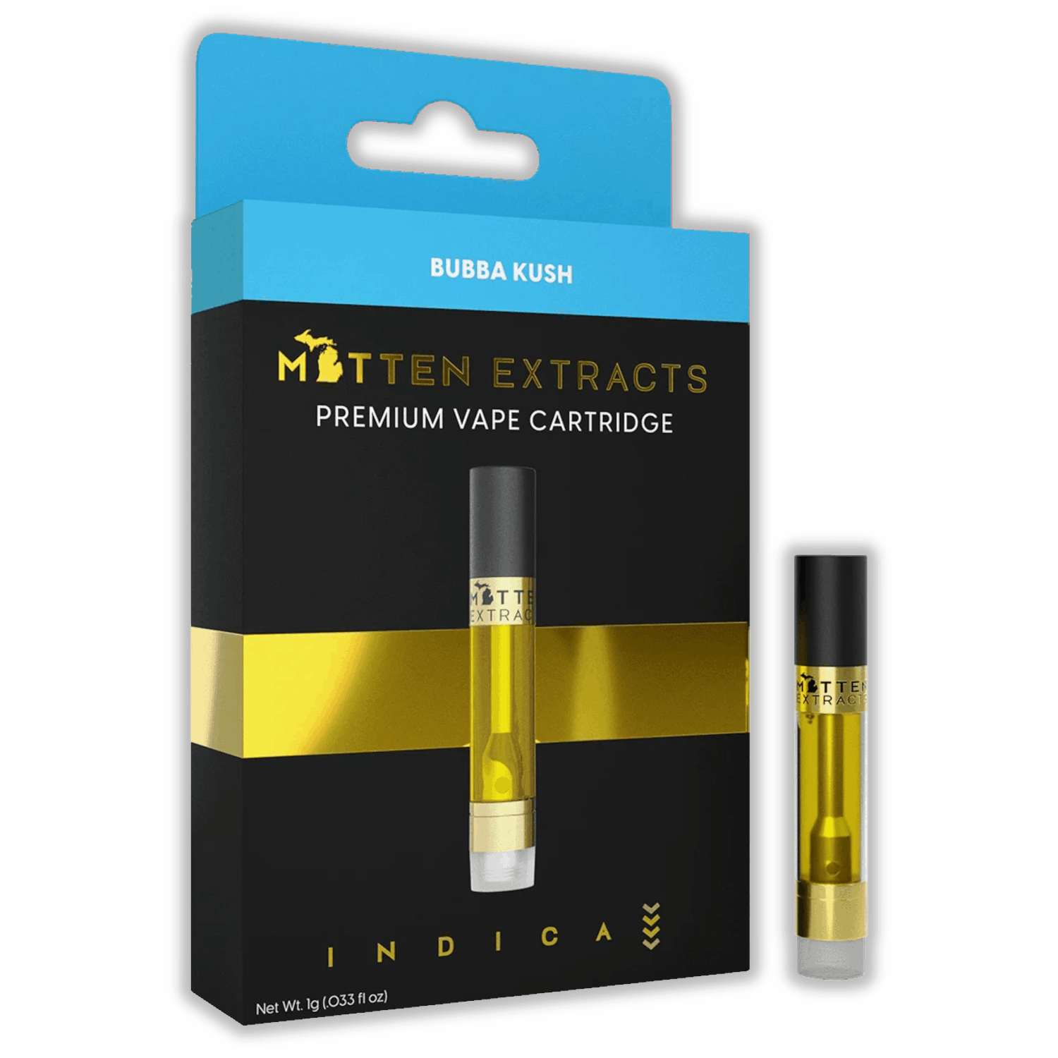 Product: Mitten Extracts | Vape Cart - 1g - Bubba Kush (Indica)