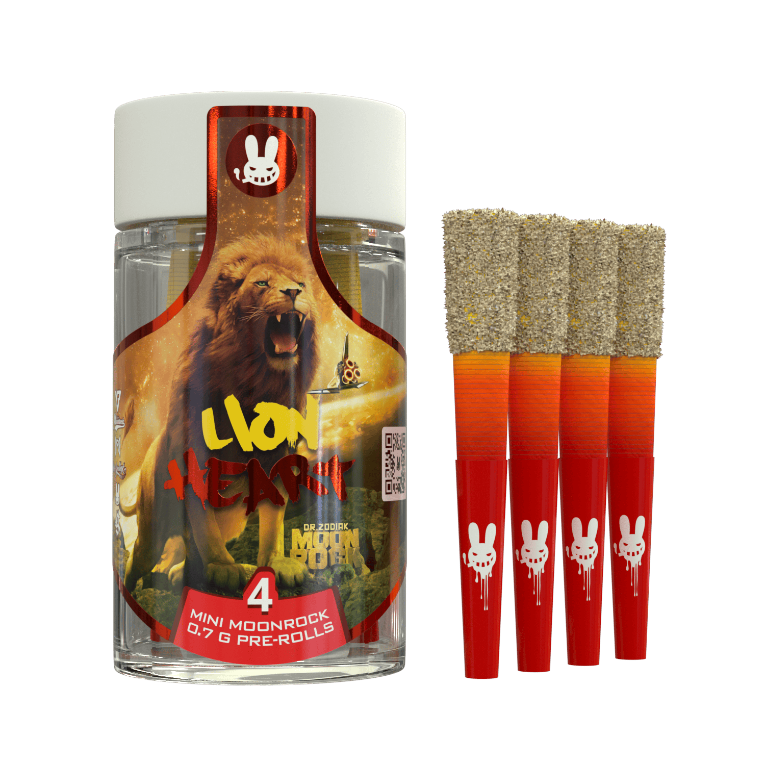 Dr. Zodiak's Moonrock - Infused Mini Pre-Rolls 4pk - Lion Heart (H