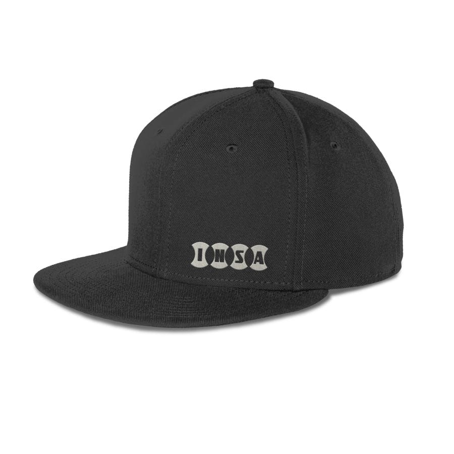 Insa Flat Brim Hat Black