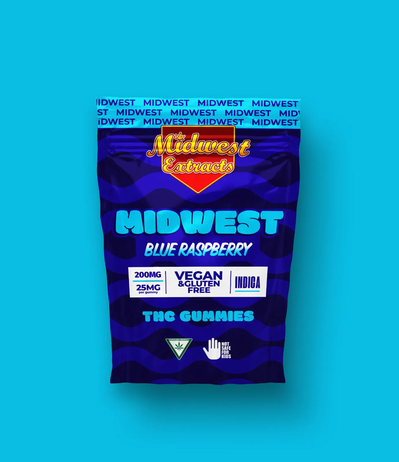 Midwest Extracts Blue Raspberry Gummy 200mg | Information Entropy