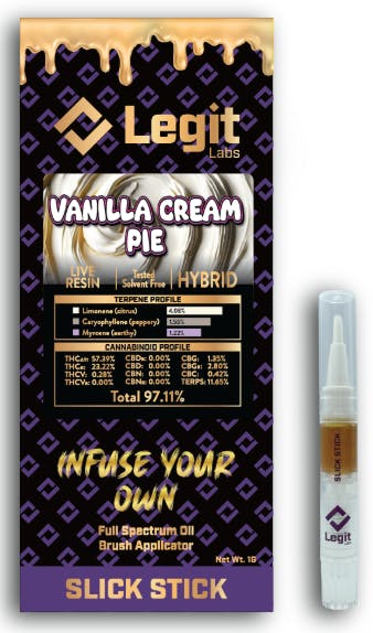 Product: Vanilla Cream Pie | Slick Stick | Cured Resin | Legit Labs
