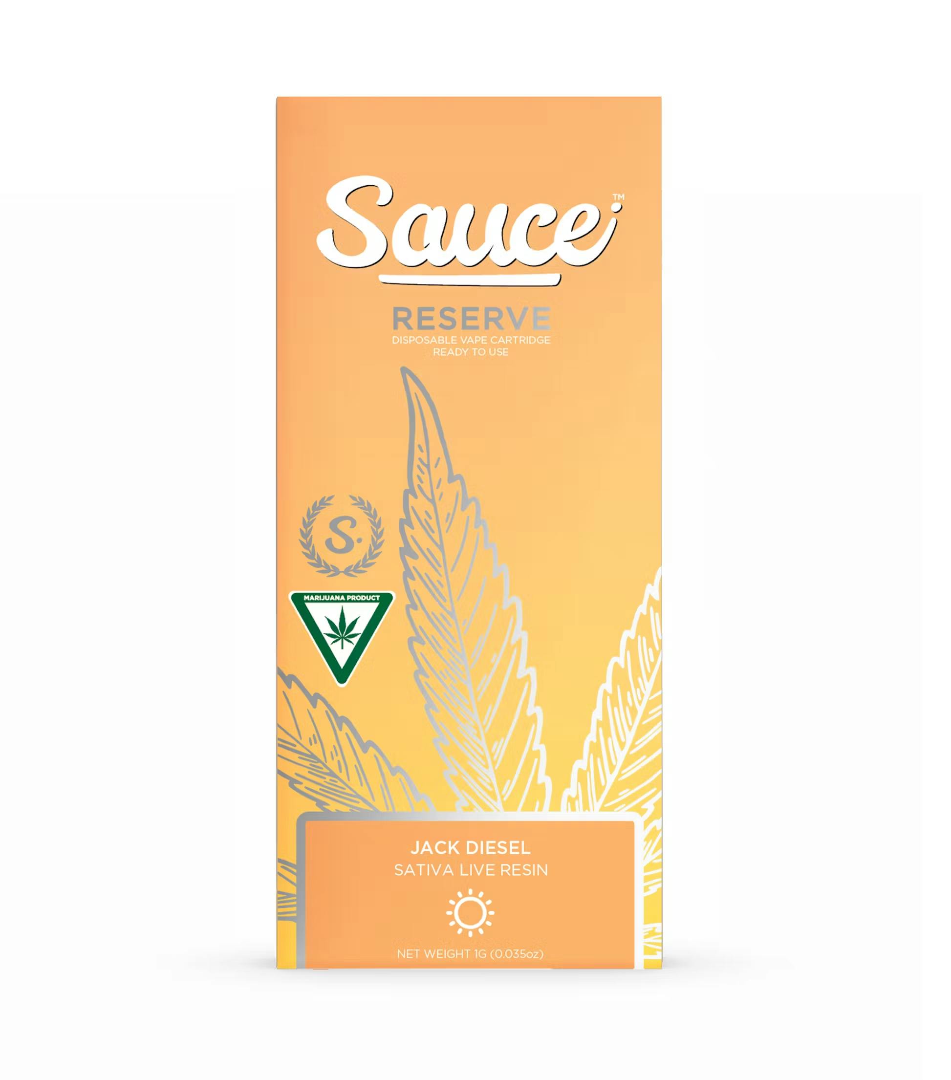 Product: Sauce | Jack Diesel Reserve Live Resin Disposable/Rechargeable All-In-One | 1g