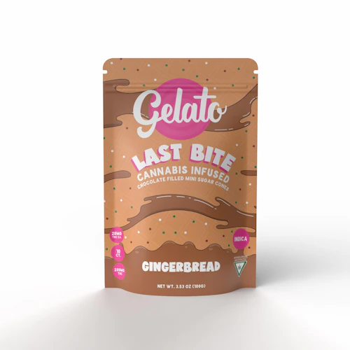 Gelato Last Bite - Cannabis Infused Sugar Cones 200mg - Gingerbread