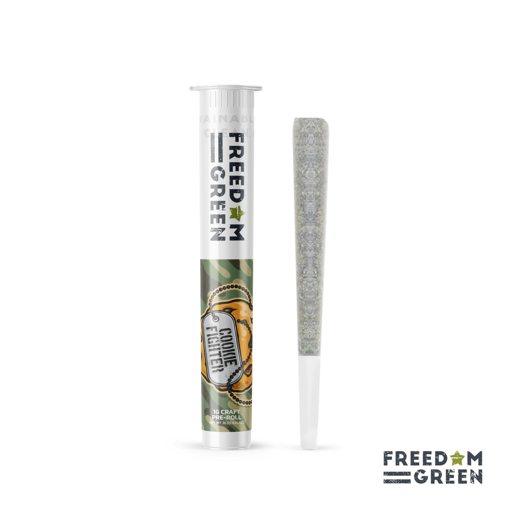 Freedom Green - 1g Preroll - Cookie Fighter