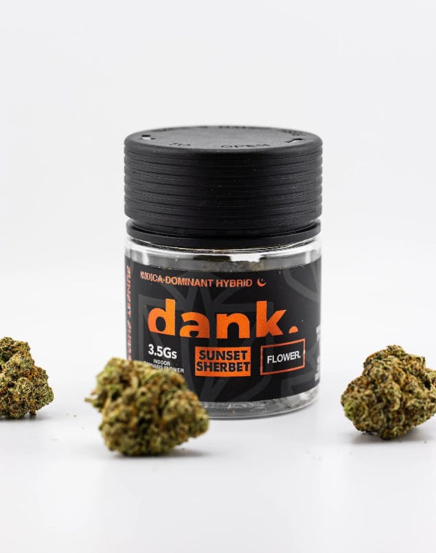 DANK | FLOWER | JAR | SUNSET SHERBERT | 3.5G