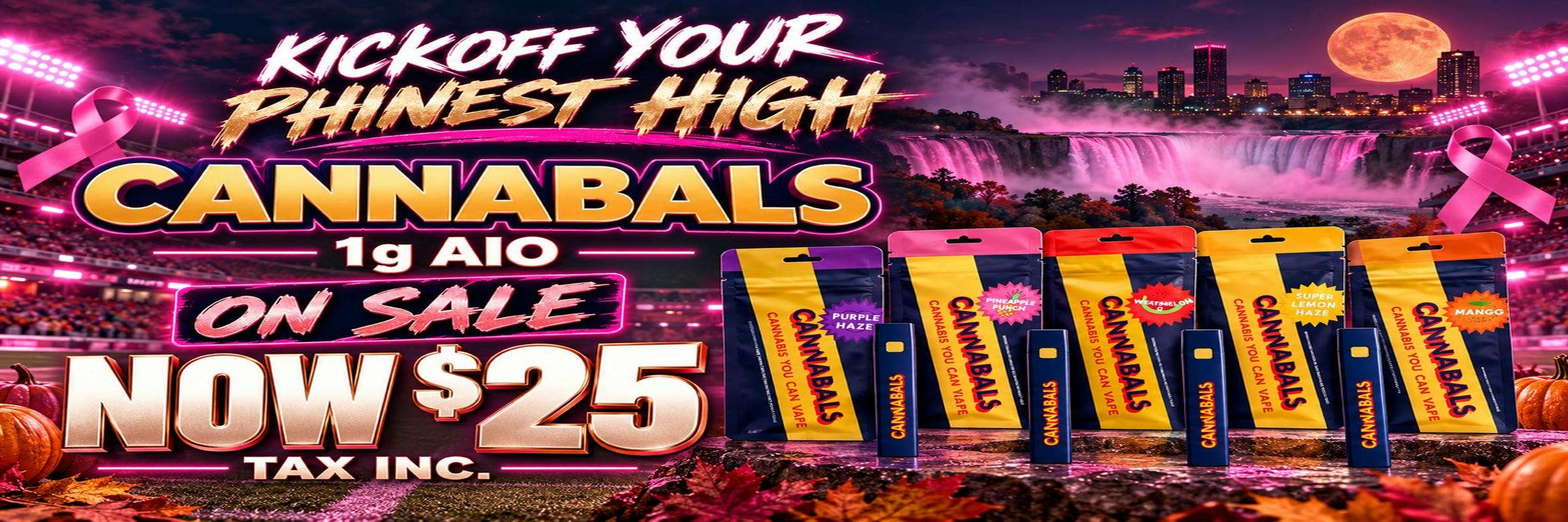 cannabals 1g AIO vapes on sale for $25 at The Phienst Buds Cannabis Dispensary located at 576 Dick rd Depew NY 14043