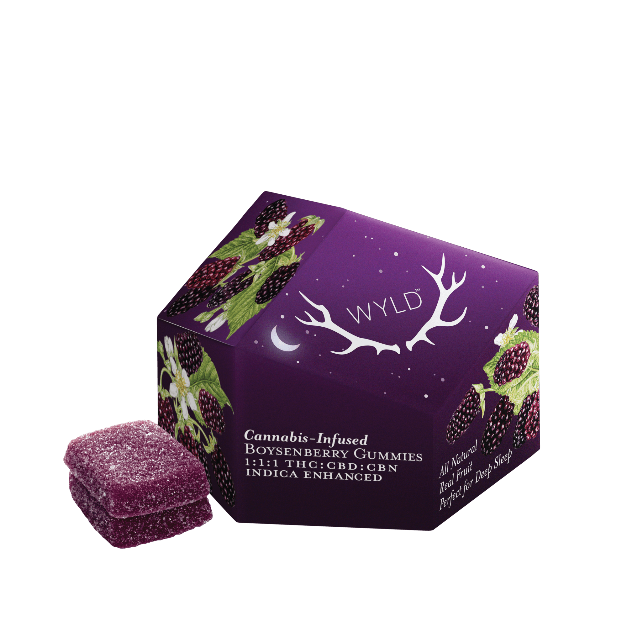 Product: 1:1:1 | Boysenberry | 10mg THC x 10mg CBN x 10mg CBD | 10pk | WYLD