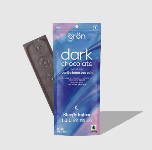 1:1:1 Dark Chocolate w/ Vanilla Bean Sea Salt  CBD/CBN/THC-1