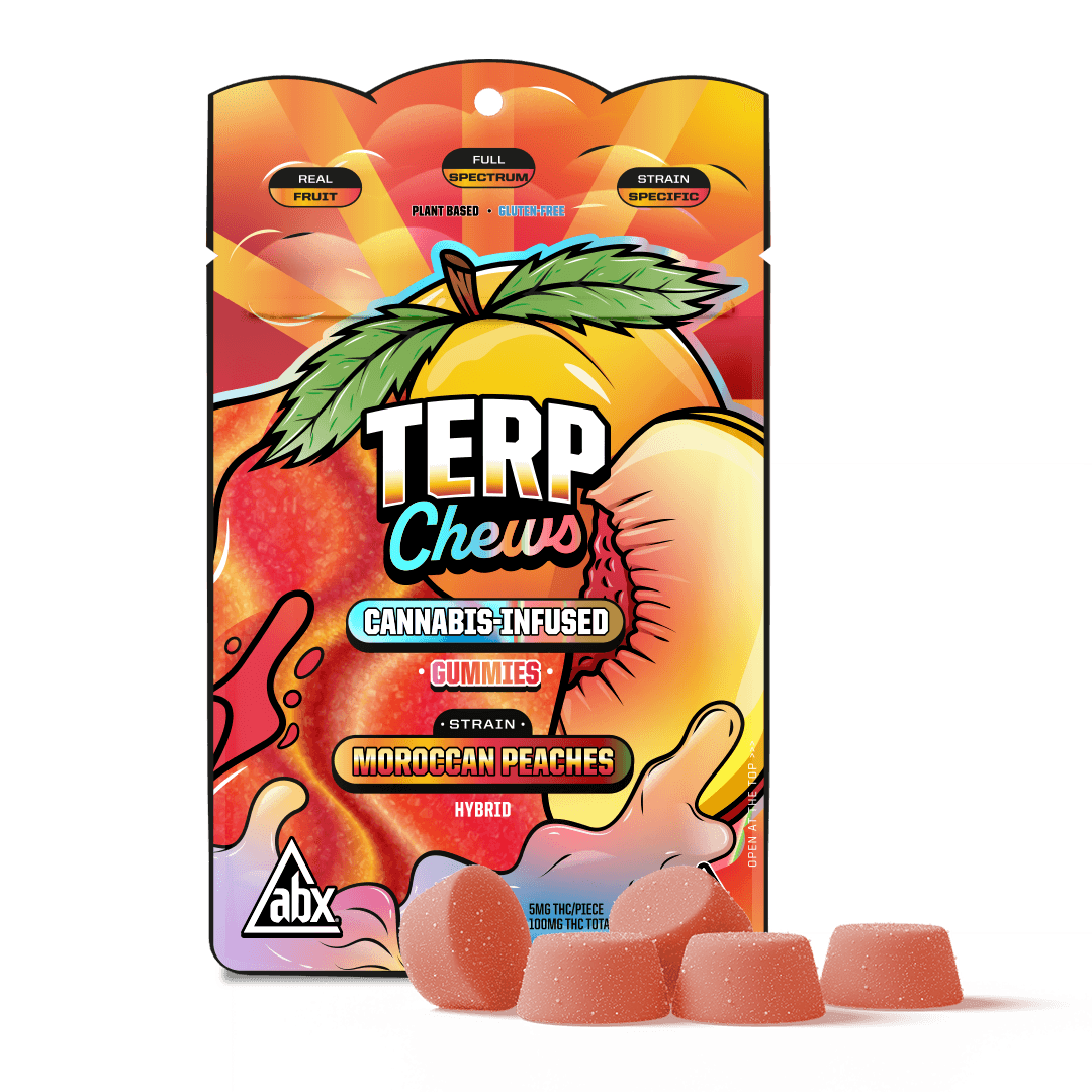 ABX Terp Chews Gummies - Moroccan Peaches 100mg | Harborside (San