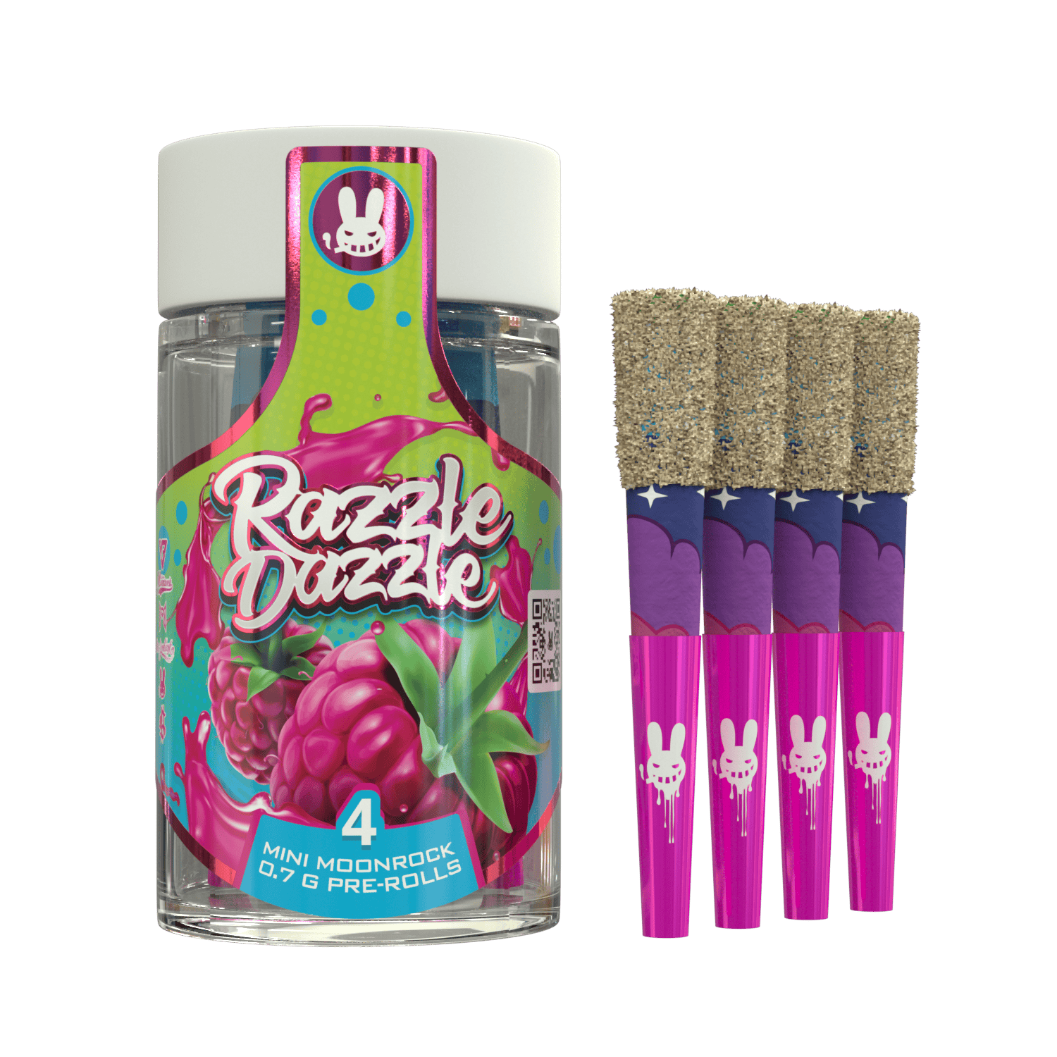 Dr. Zodiak's Moonrock - Infused Mini Pre-Rolls 4pk - Razzle Dazzle