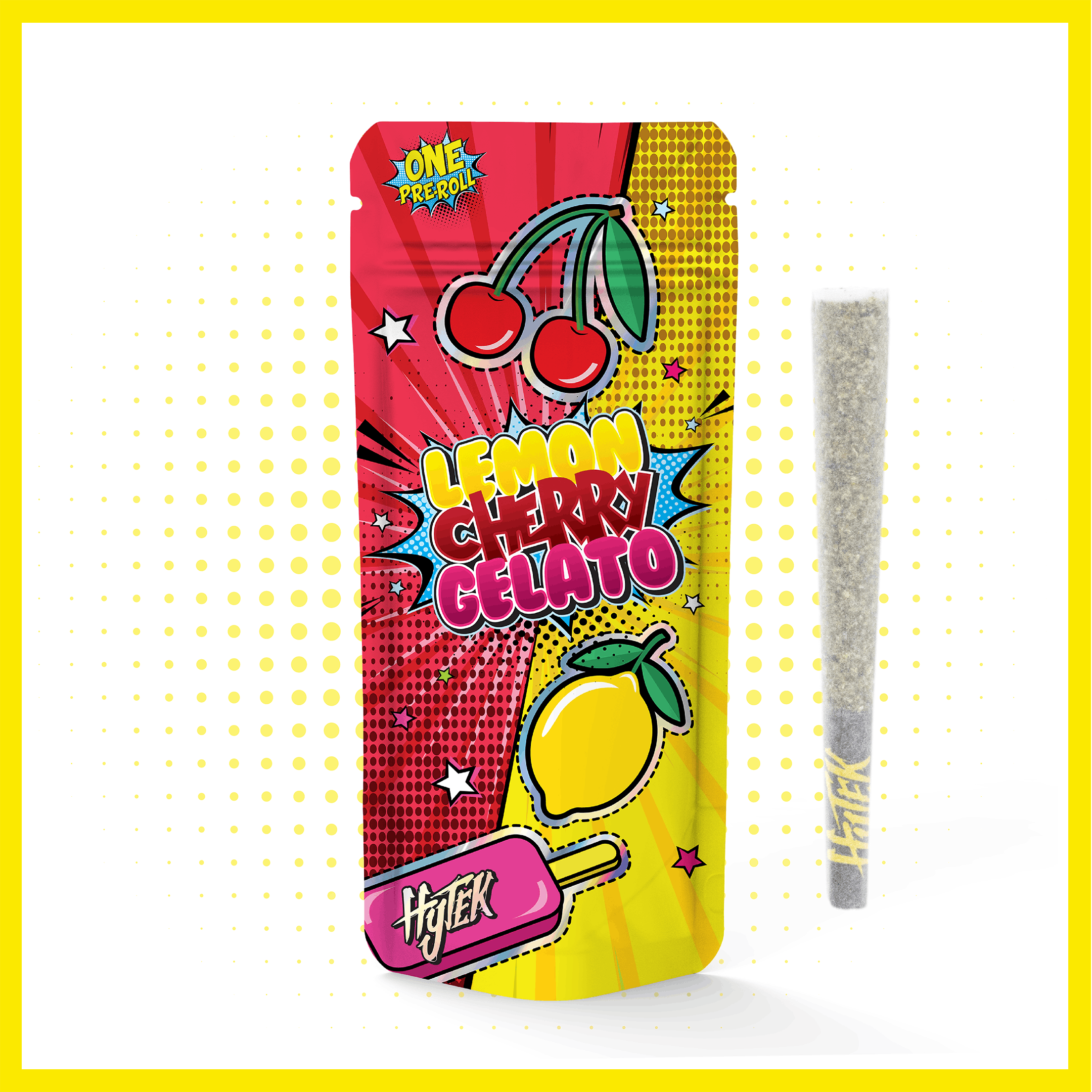 Product: HYTEK | LEMON CHERRY GELATO | 1G PREROLL