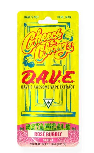 Cheech & Chongs D.A.V.E. Rose Bubbly Vape Cartridge Rec-active