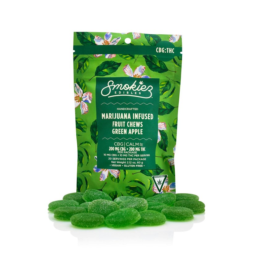 Smokiez | 200mg Gummies | Sweet Green Apple 1:1 CBG/THC