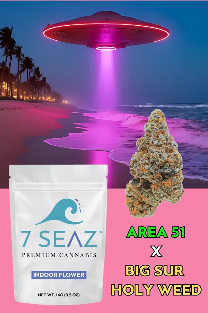 7 SEAZ 7 Seaz | Area 51 x Big Sur Holy Weed flower, 14g - Bronx
