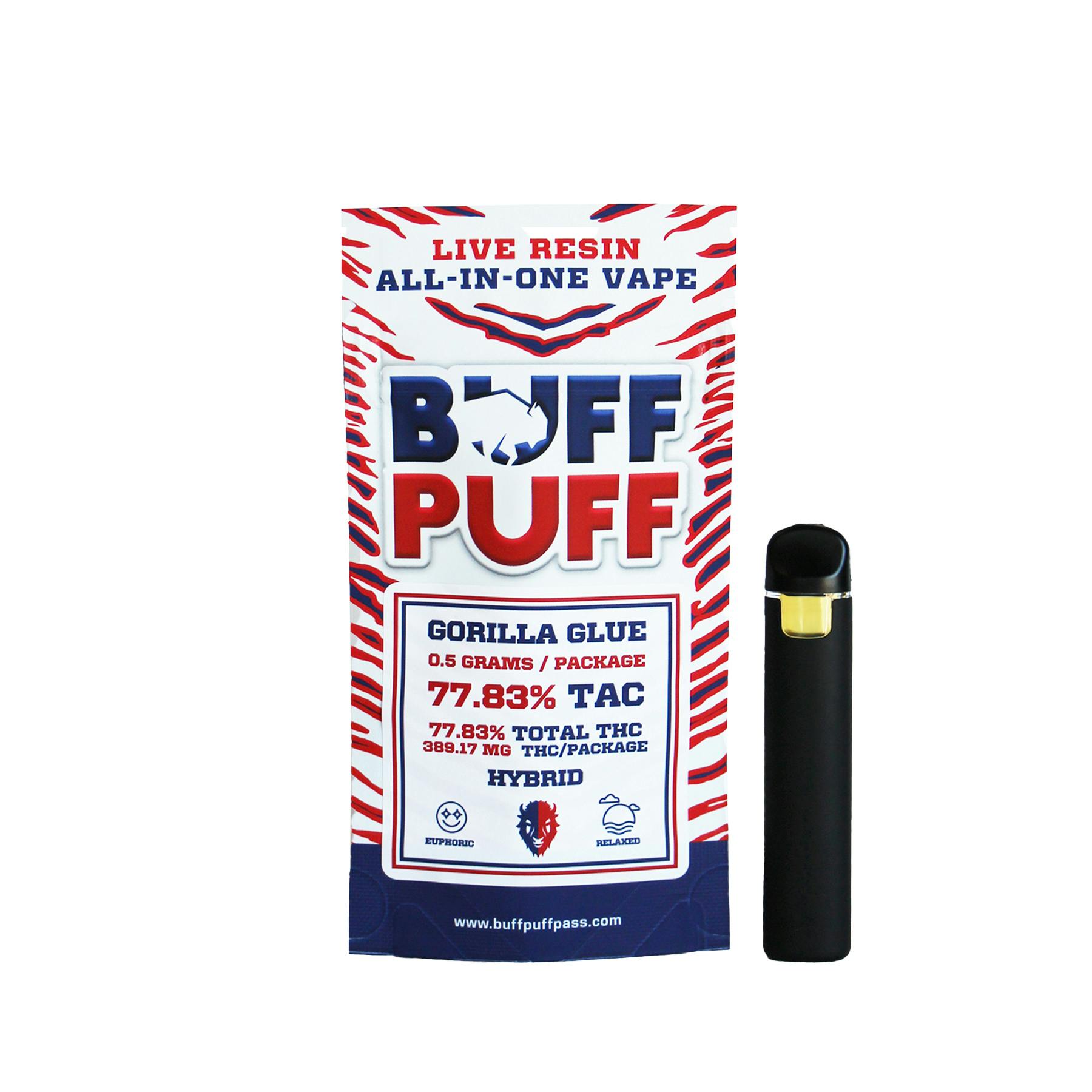 BUFF PUFF Live Resin All-in-One Vape | Gorilla Glue