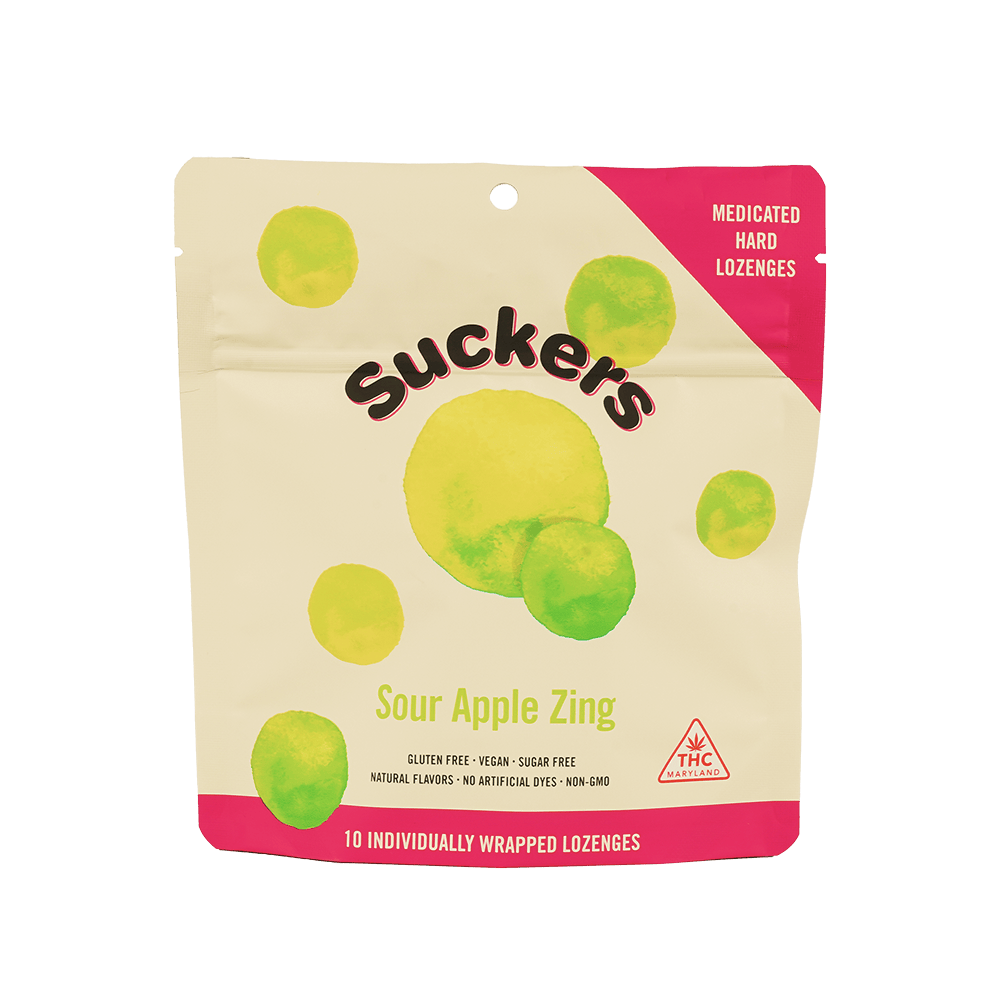Sour Apple Zing Hard Lozenges 10mg (10ct) - Suckers - Remedy Maryland