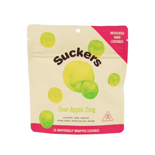 Sour Apple Zing Hard Lozenges 10mg (10ct) - Suckers - Remedy Maryland