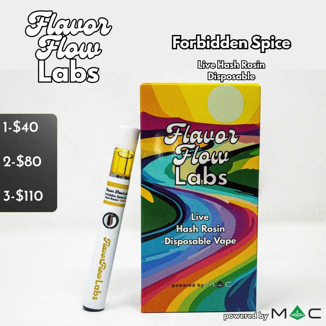 Forbidden Spice Live Hash Rosin Disposable Vape | 0.5g | 83.92