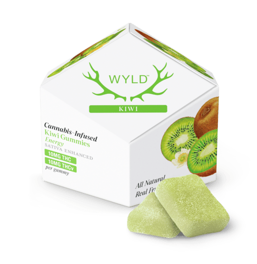 Product Wyld | Kiwi | 1:1 THCv + Sativa Enhanced Gummies | 10ct | 100mg