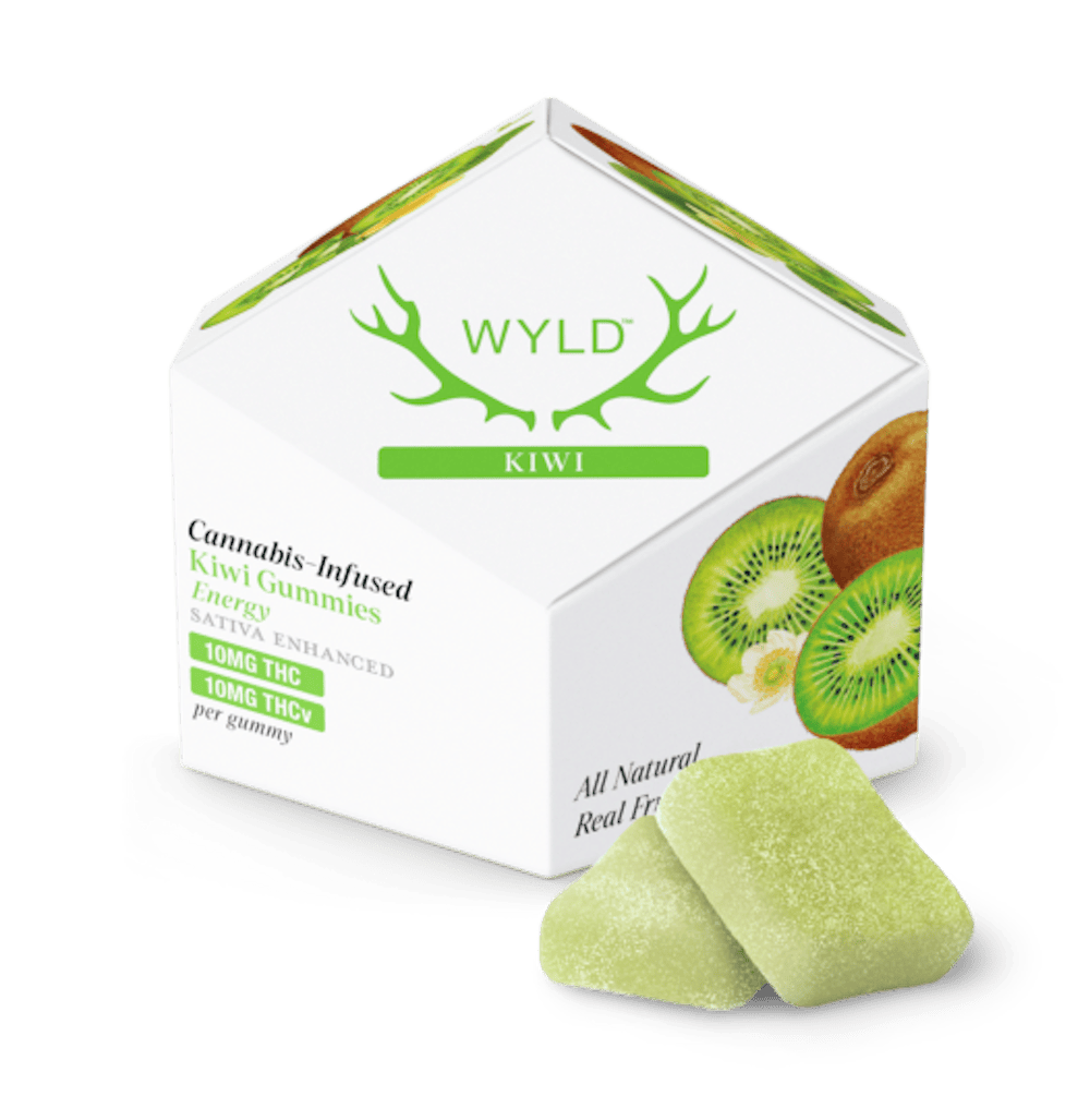 Product Wyld | Kiwi | 1:1 THCv + Sativa Enhanced Gummies | 10ct | 100mg