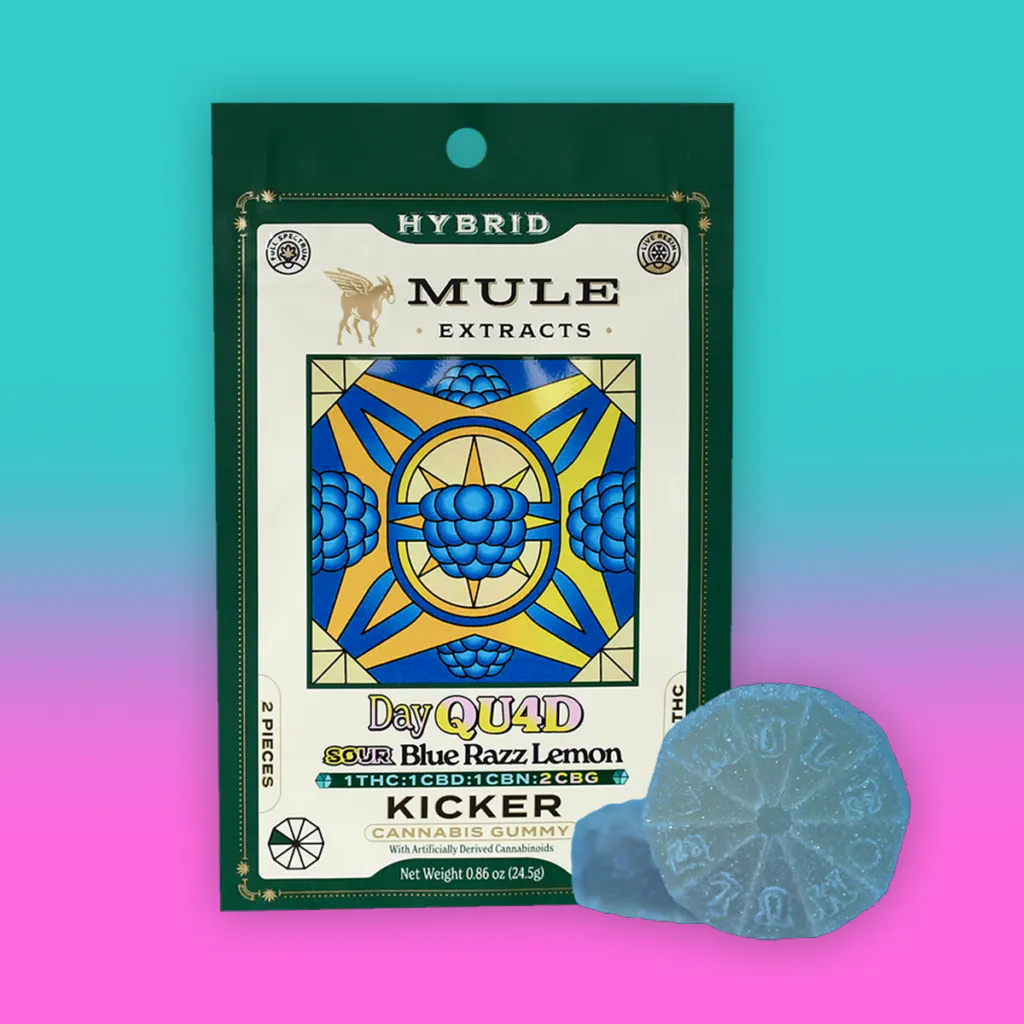 Mule Extracts | Sour Blue Razz Lemon 1:1:1:2 (THC:CBD:CBN:CBG) (H