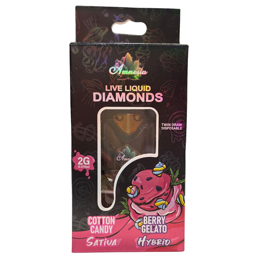 Amnesia - Cotton Candy x Berry Gelato LQD Switch Disposable