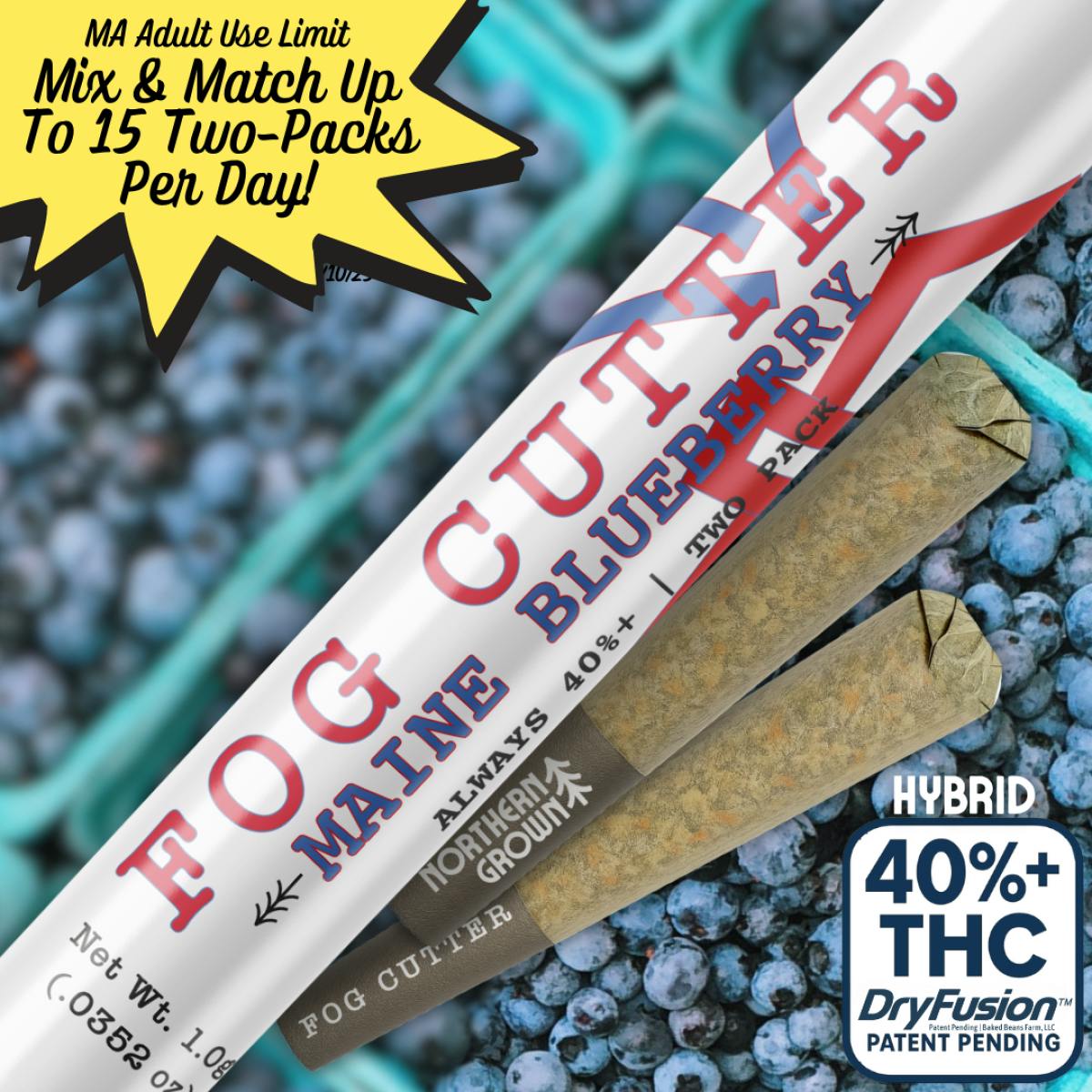 Product: Fog Cutter | Maine Blueberry | Infused Preroll - 0.5g/2pk