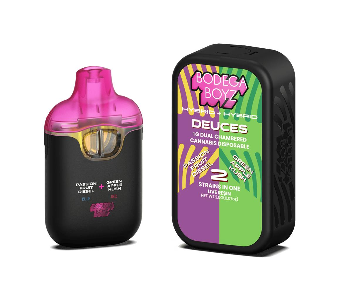 elf bar vape uk BODEGA BOYZ Bodega Boyz | Guava Mintz x Strawberry Haze | Deuces Dual  Chambered Live Resin Vape 2g