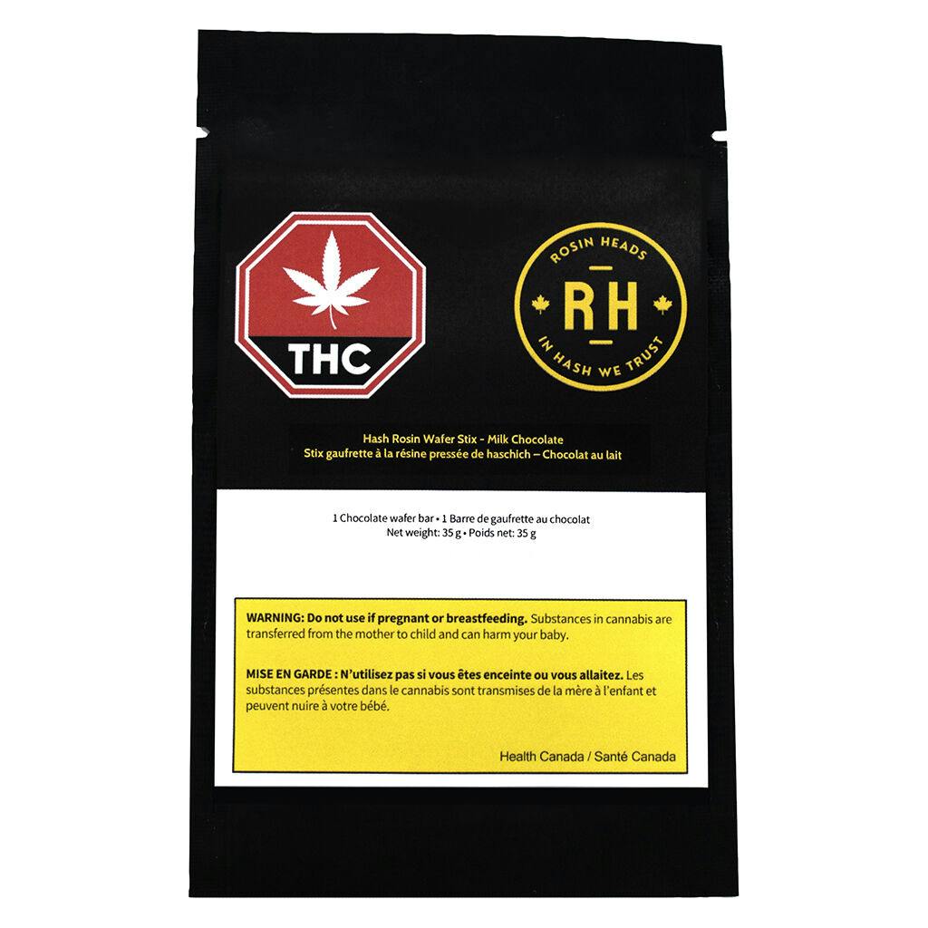 Rosin heads - hash rosin wafer stix - milk chocolate - 1 pack