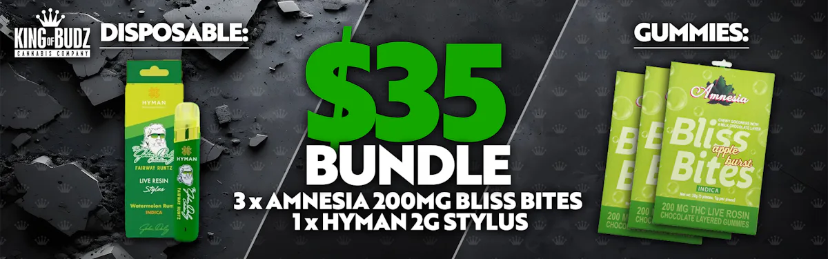Amnesia 200mg Bliss Bites AND Hyman 2g Stylus