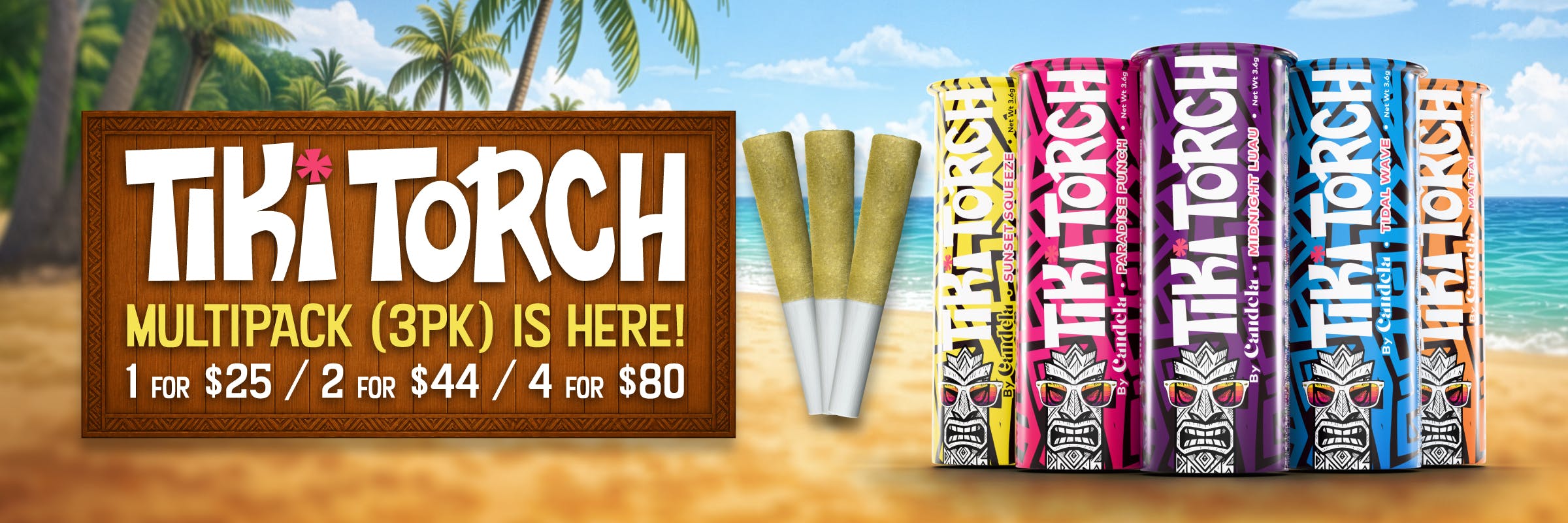 tiki torch torhces 3pk pack multipack multi pack tarantula infused preroll 