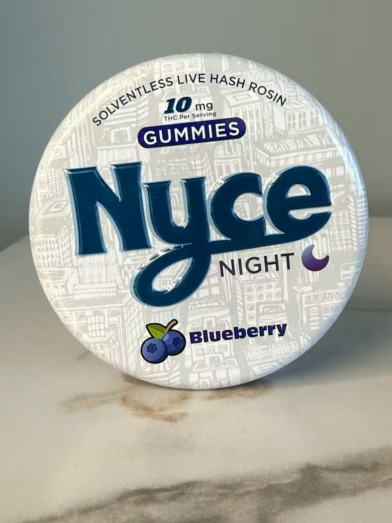 NYCE | Blueberry | Live Hash Rosin Gummies | 10pk