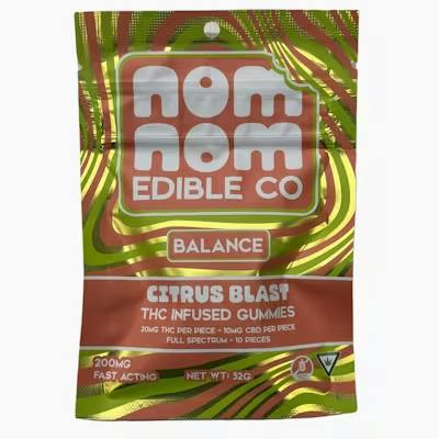 Citrus Blast - Balance 200MG by Nom Nom Edible Co. – Edibles at Gatsby Cannabis