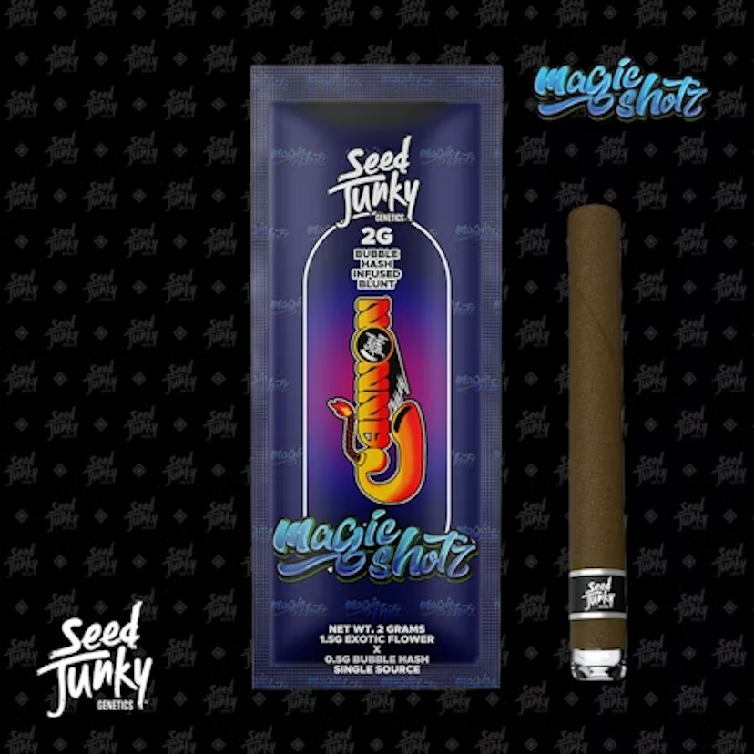 Seed Junky 2g Infused Bubble Hash Cannon Preroll Magic Shotz