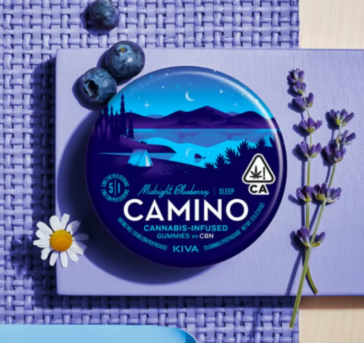 Product CL Kiva Camino Gummies - Midnight Blueberry 100mg (20pk) (5:1 THC:CBN)