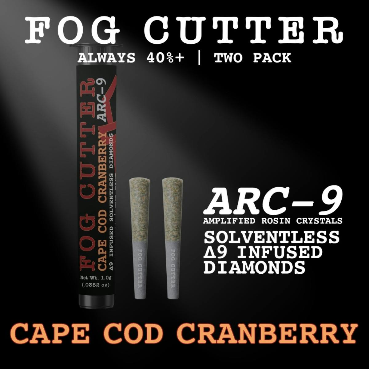 Fog Cutter Arc-9 | Cape Cod Cranberry | Rosin Infused Preroll - /2pk